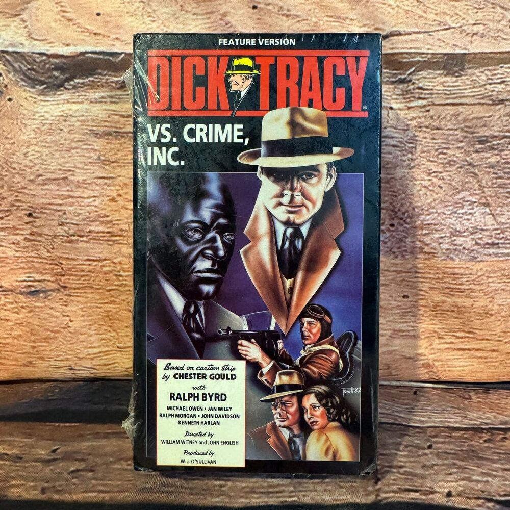 Dick Tracy  Returns & VS. Crime, Inc. VHS 1990 B&W Mystery VCI Classic Serial